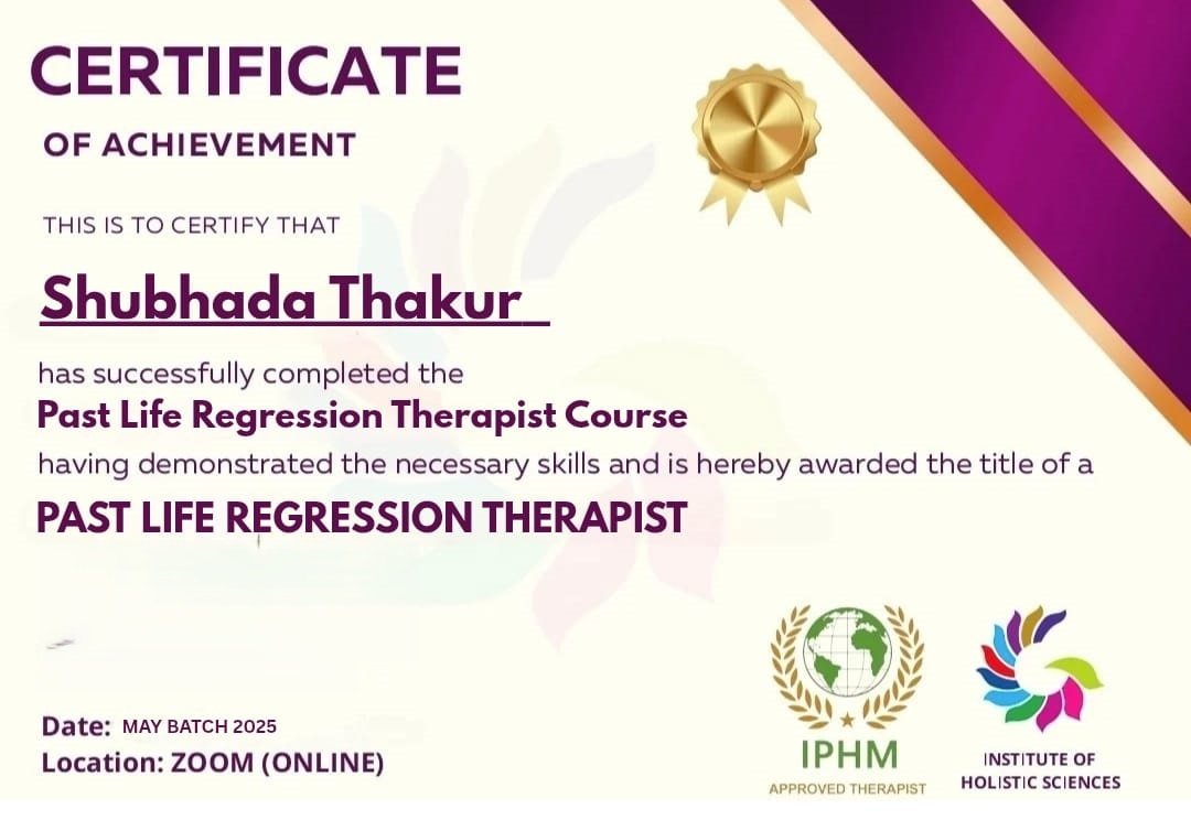 Past Life Regression Therapist certificate